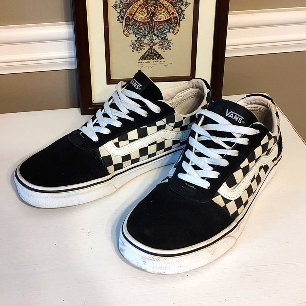 Black Checkered Vans